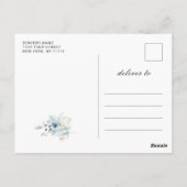 Elegant Winter Foliage Boho Wedding Save the Date Briefkaart (Achterkant)