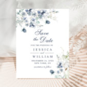 Elegant Winter Foliage Boho Wedding Save the Date Briefkaart