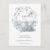 Elegant Winter Foliage Bruiloft Save The Date Aankondigingskaart (Voorkant)