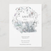 Elegant Winter Foliage Bruiloft Save The Date Aankondigingskaart (Voorkant)