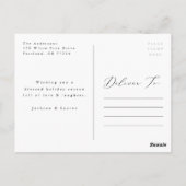 Elegant Winter Foliage Frame | Holiday Photo Briefkaart (Achterkant)