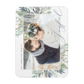 Elegant Winter Foliage | Holiday Photo Magnet Magneet (Verticaal)
