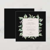 Elegant Winter Foliage Kerstmis Cocktail Party Kaart (Voorkant / Achterkant)