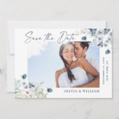 Elegant Winter Foliage PHOTO Wedding Save the Date (Voorkant)