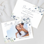 Elegant Winter Foliage PHOTO Wedding Save the Date