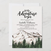 Elegant Winter Forest Adventure Boy Baby shower Kaart (Voorkant)