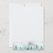 Elegant Winter Forest Kerstparty Kaart (Achterkant)