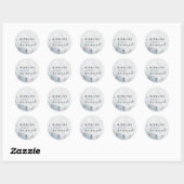 Elegant Winter Forest Personalized Wedding Ronde Sticker (Vel)