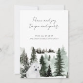 Elegant Winter Forest Vrede & Vreugde Bedrijf Feestdagenkaart (Achterkant)