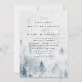 Elegant Winter Forest Wedding Kaart (Voorkant)