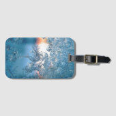 Elegant Winter Frosted Glass Ice Crystals Bagagelabel (Voorkant (horizontaal))