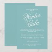 Elegant Winter Gala Invitation Formal Holiday Kaart (Voorkant / Achterkant)