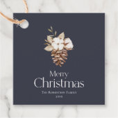 Elegant Winter Gift Label – "Vrolijk Kerstfeest" (Voorkant)