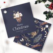 Elegant Winter Gift Label – "Vrolijk Kerstfeest"