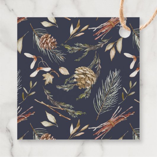 Elegant Winter Gift Label – "Vrolijk Kerstfeest" (Achterkant)