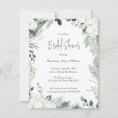 Elegant Winter Greenery Cotton Eucalyptus Bridal Kaart (Voorkant)