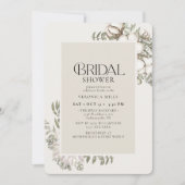 Elegant Winter Greenery Floral Vrijgezellenfeest Kaart (Voorkant)