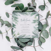 Elegant Winter Greenery Foliage Vrijgezellenfeest Kaart