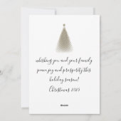 Elegant Winter Greenery Merry Kerstboom Foto Feestdagenkaart (Achterkant)