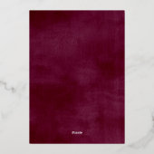 Elegant Winter Greenery Monogram Wreator Gold Folie Feestdagenkaart (Achterkant)