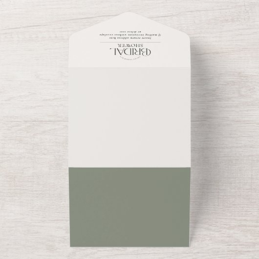 Elegant Winter Greenery Vrijgezellenfeest & Recipe All In One Uitnodiging (Buitenkant)