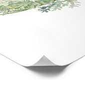 Elegant Winter Greenery Vrijgezellenfeest Welkom Poster (Hoek)