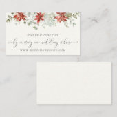 Elegant Winter Greenery Wedding RSVP Online Card Informatiekaartje (Voorkant / Achterkant)