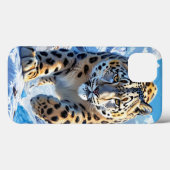 Elegant winter groot katachtigen esthetisch ontwer Case-Mate iPhone case (Achterkant (horizontaal))