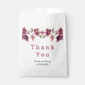 Elegant Winter Hellebore Floral Burgundy Wedding Bedankzakje (Voorkant)