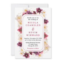 Elegant Winter Hellebore Floral Burgundy Wedding