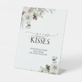 Elegant Winter Hoeveel Kusjes Bloemen Waterverf Reclamebord Met Voetstuk (Voorkant)