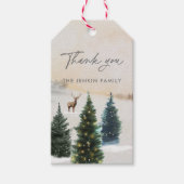 Elegant Winter Holiday Favor en Cadeaulabel (Voorkant)