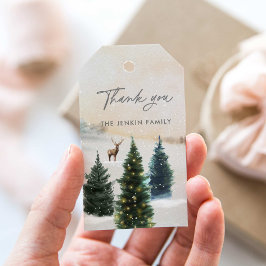 Elegant Winter Holiday Favor en Cadeaulabel