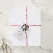 Elegant Winter Holiday Gift Tags Cadeaulabel (Met Touw)