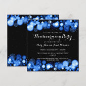 Elegant Winter Housewarming Party Blue Kaart (Voorkant / Achterkant)