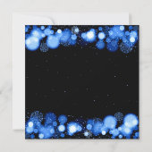 Elegant Winter Housewarming Party Blue Kaart (Achterkant)