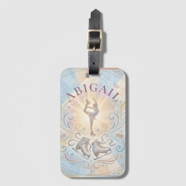 Elegant Winter Ice Skating Birthday  Bagagelabel