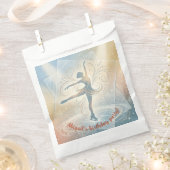 Elegant Winter Ice Skating Birthday  Bedankzakje (Geknipt)