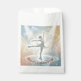 Elegant Winter Ice Skating Birthday  Bedankzakje