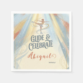 Elegant Winter Ice Skating Birthday Invitation  Servet