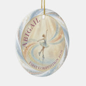 Elegant Winter Ice Skating Birthday  Keramisch Ornament (Rechts)