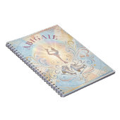 Elegant Winter Ice Skating Birthday  Notitieboek (Rechterzijde)