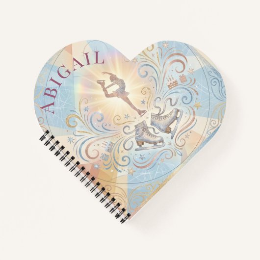 Elegant Winter Ice Skating Birthday  Notitieboek (Voorkant)