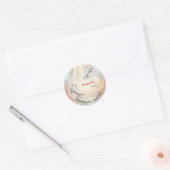 Elegant Winter Ice Skating Birthday  Ronde Sticker (Envelop)