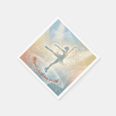 Elegant Winter Ice Skating Birthday  Servet (Hoek)