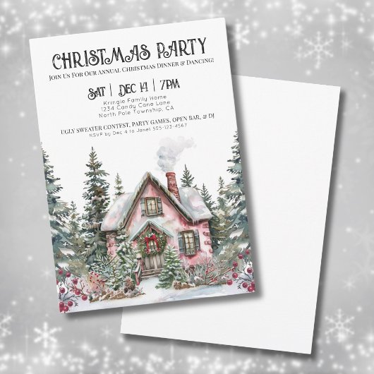 Elegant Winter Kerstfeest Kaart
