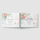 Elegant Winter Kerstfeestdag Waterverf Floral Gastenboek (Volledig)