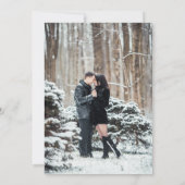 Elegant Winter Kerstfotobruiloft Kaart (Achterkant)