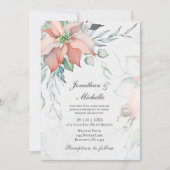 Elegant Winter Kerstmis Christelijke bruiloft Kaart (Voorkant)