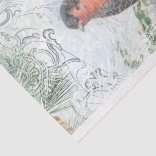 Elegant  Winter Kerstrobots ontkoppelen Tissuepapier (Detail)